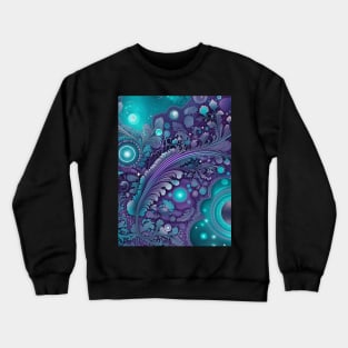 Other Worldly Designs- nebulas, stars, galaxies, planets with feathers Crewneck Sweatshirt